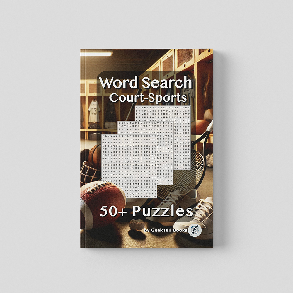 Word Search Court Sports mockup cover