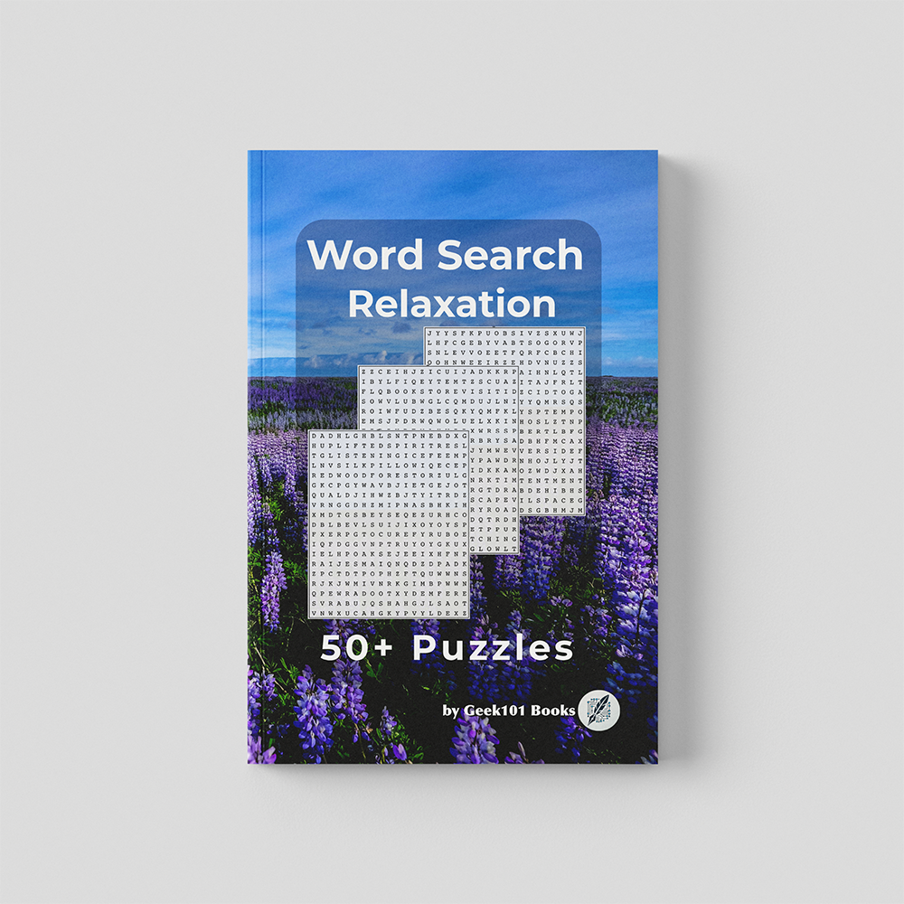 Word Search Relaxation mockup cover